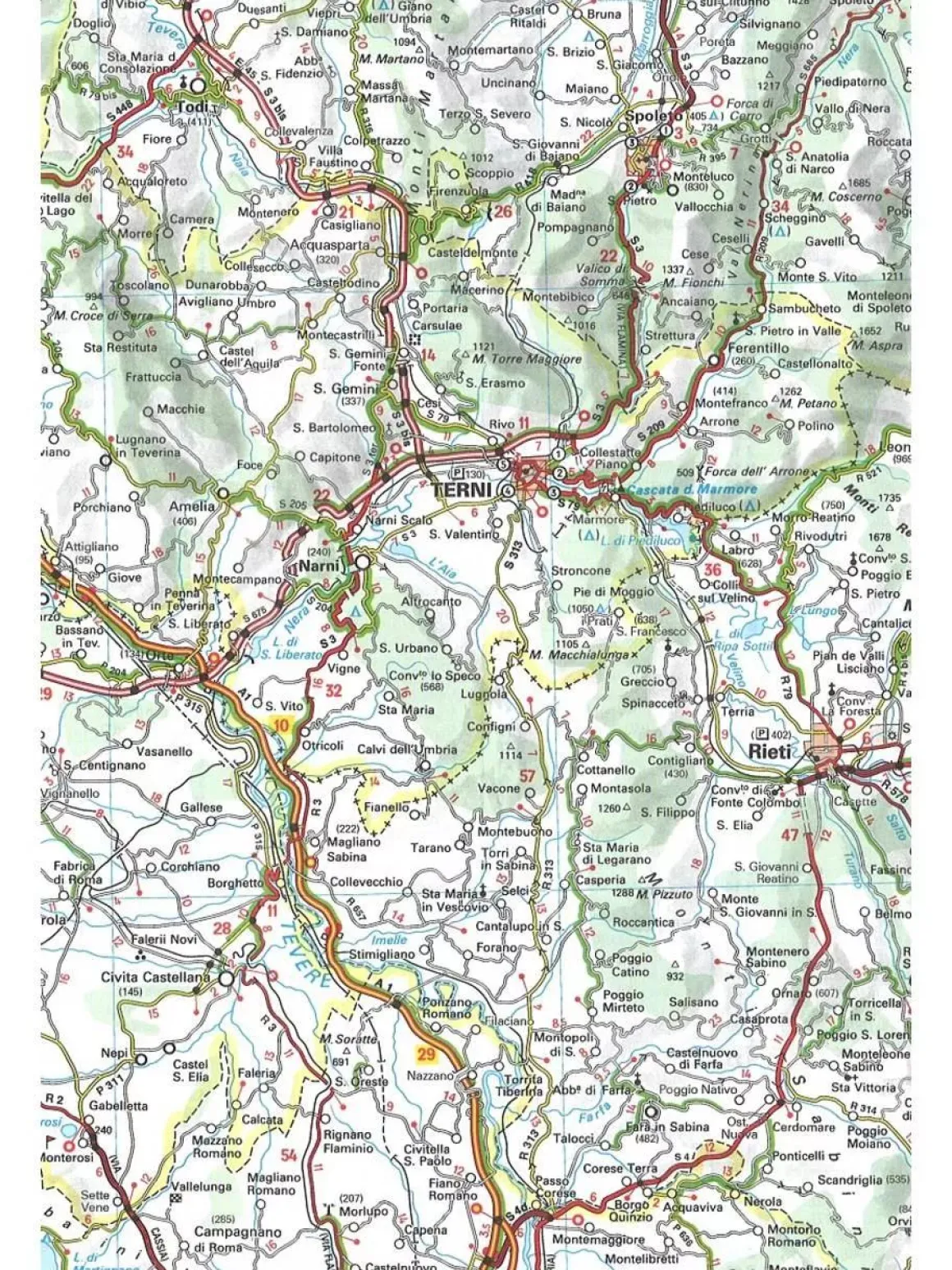 wegenkaart Regional 563 Italië – midden