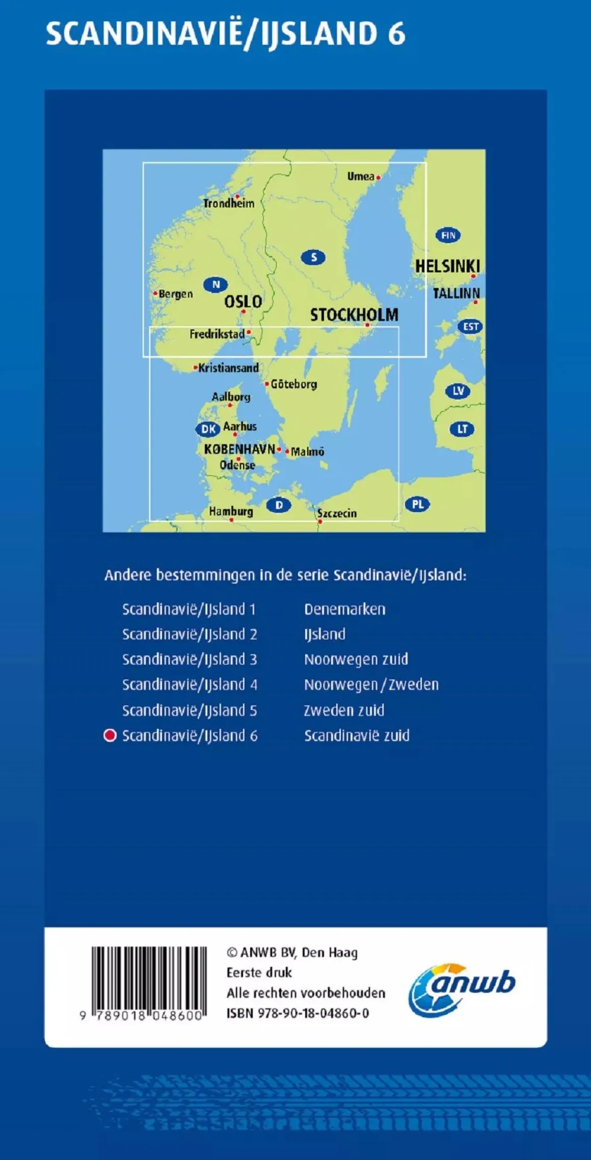 Wegenkaart Scandinavie-Zuid