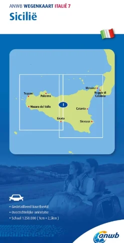 Wegenkaart Sicilië