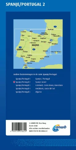 Wegenkaart Spanje Noord