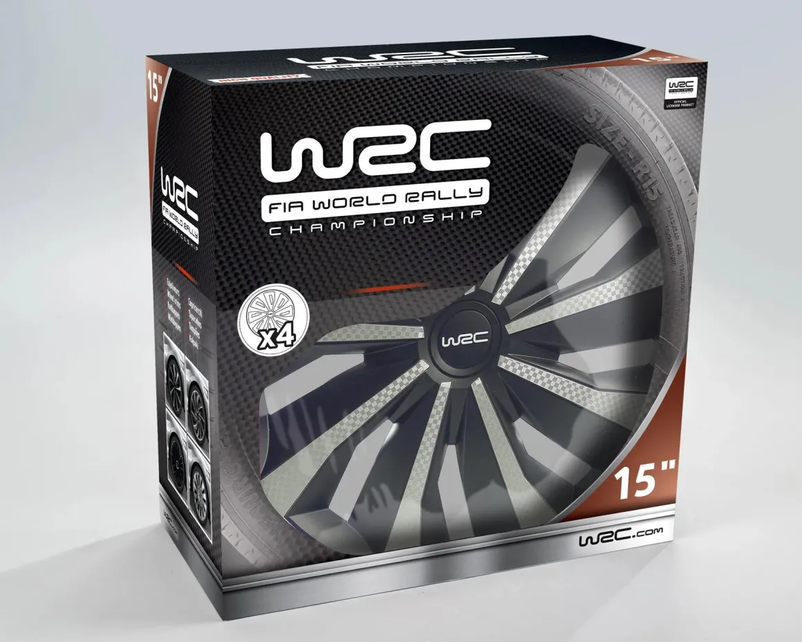 Wieldoppen - 15 inch - carbon look - 4 stuks
