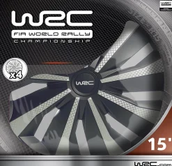 Wieldoppen - 15 inch - carbon look - 4 stuks