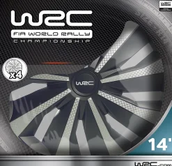 Wieldoppen - 14 inch - carbon look - 4 stuks