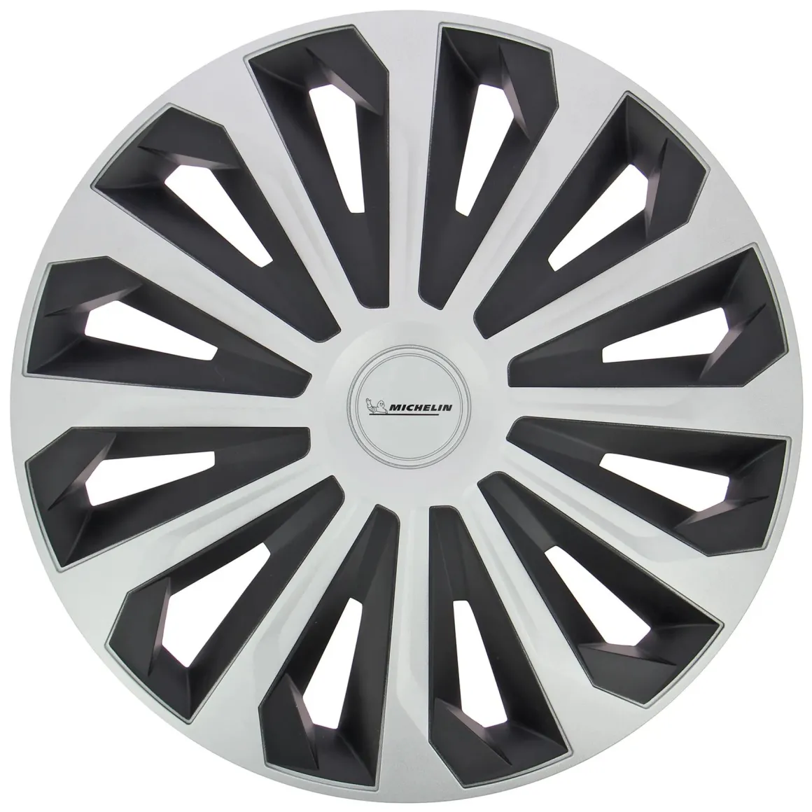 Wieldoppen 16"- zwart/zilver 4 stuks