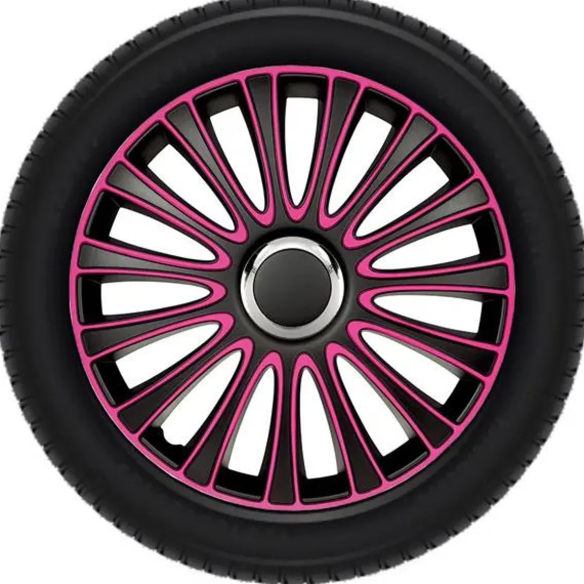 Wieldoppen Roze set van 4 - 16 inch