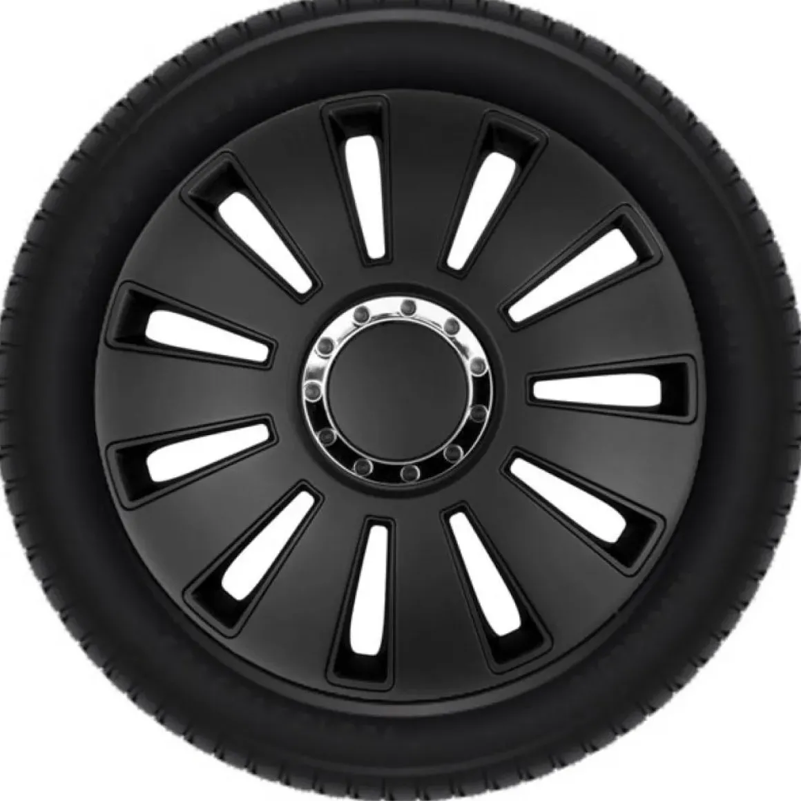 Wieldoppen set - 14 inch - Silverstone Zwart