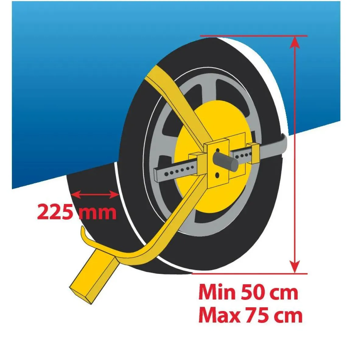 Wielklem 13–18 inch anti-diefstal