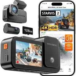 X5 Touch 3CH 4K Wifi GPS 128gb dashcam